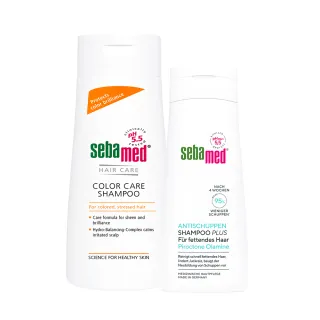 【SEBAMED 施巴】護色亮采洗髮乳400ml+薄荷淨化洗髮露200ml(總代理)