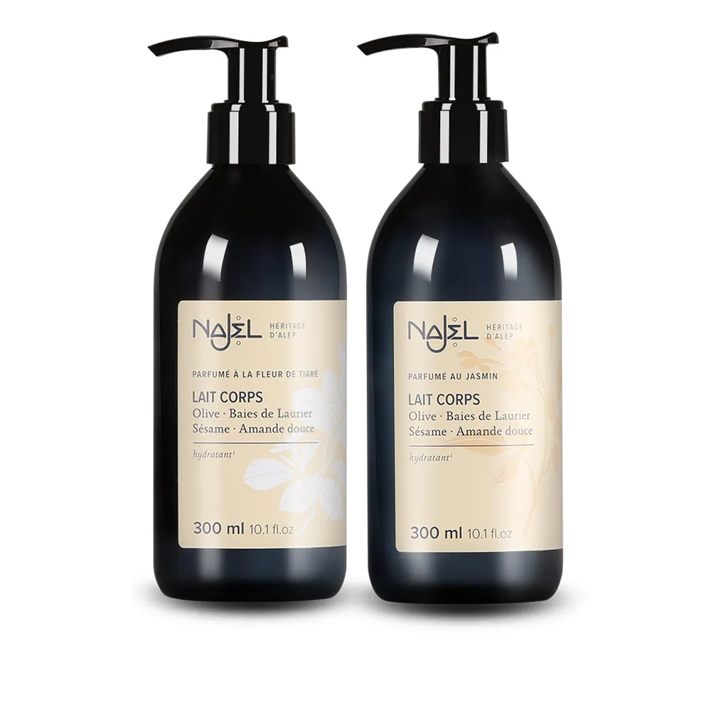 【NAJEL】阿勒坡經典花香氛保濕嫩白乳液300mlx2入(茉莉花/梔子花任選-總代理公司貨)