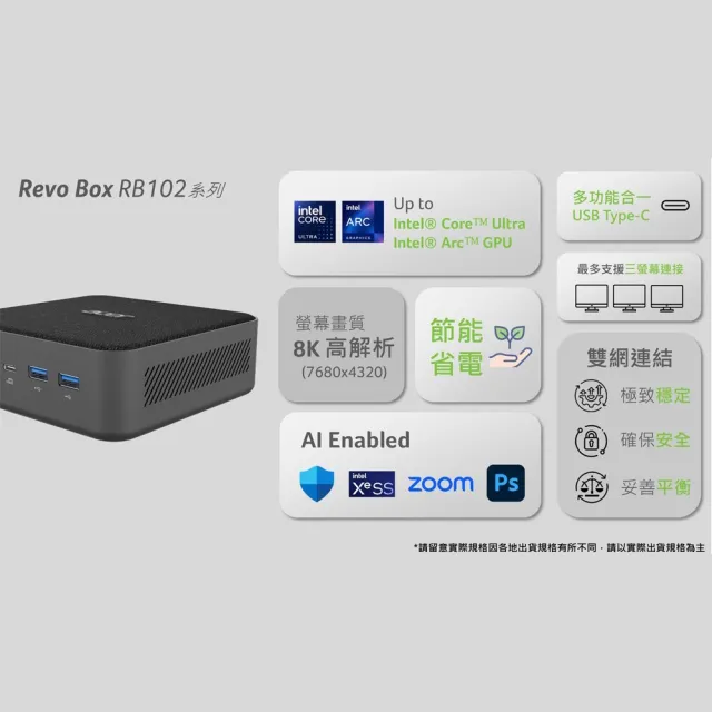 【Acer 宏碁】+24型螢幕★RB102 四核迷你電腦(N100/4G/128G SSD/W11P)