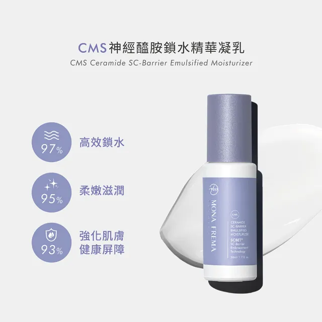 【荷麗美加】CMS神經醯胺鎖水精華凝乳30ml(水潤保濕 有感鎖水 臉部保養)