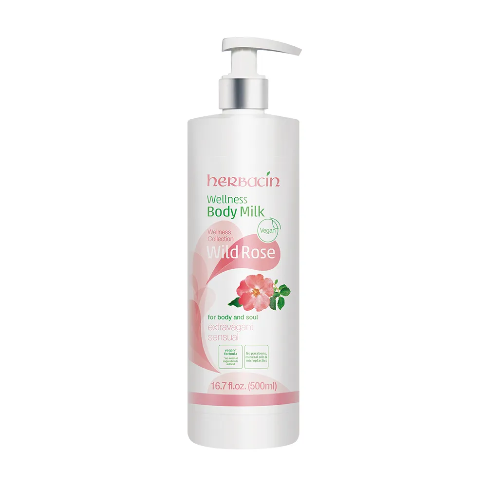 【Herbacin 德國小甘菊】小甘菊野生玫瑰身體乳液500ml