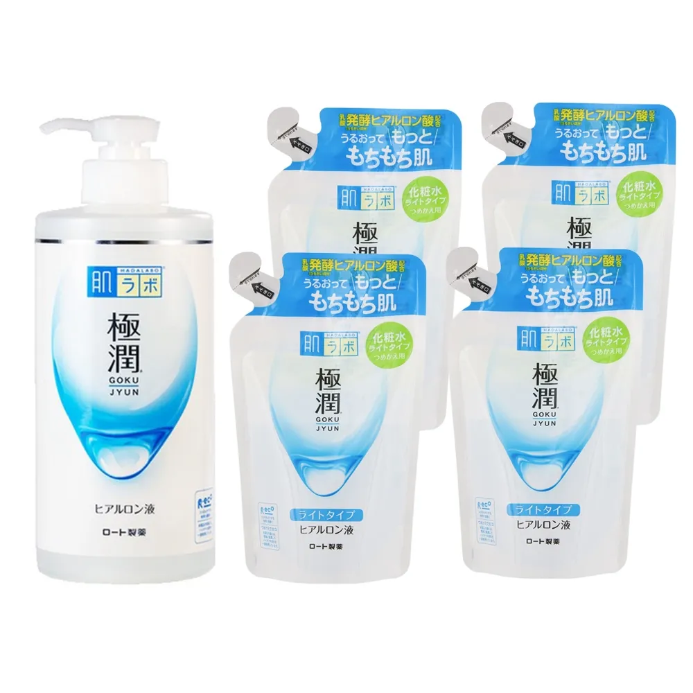 【肌研】極潤保濕化妝水大容量 400ml+170ml清爽型補充包*4入超值增量組(平輸商品)