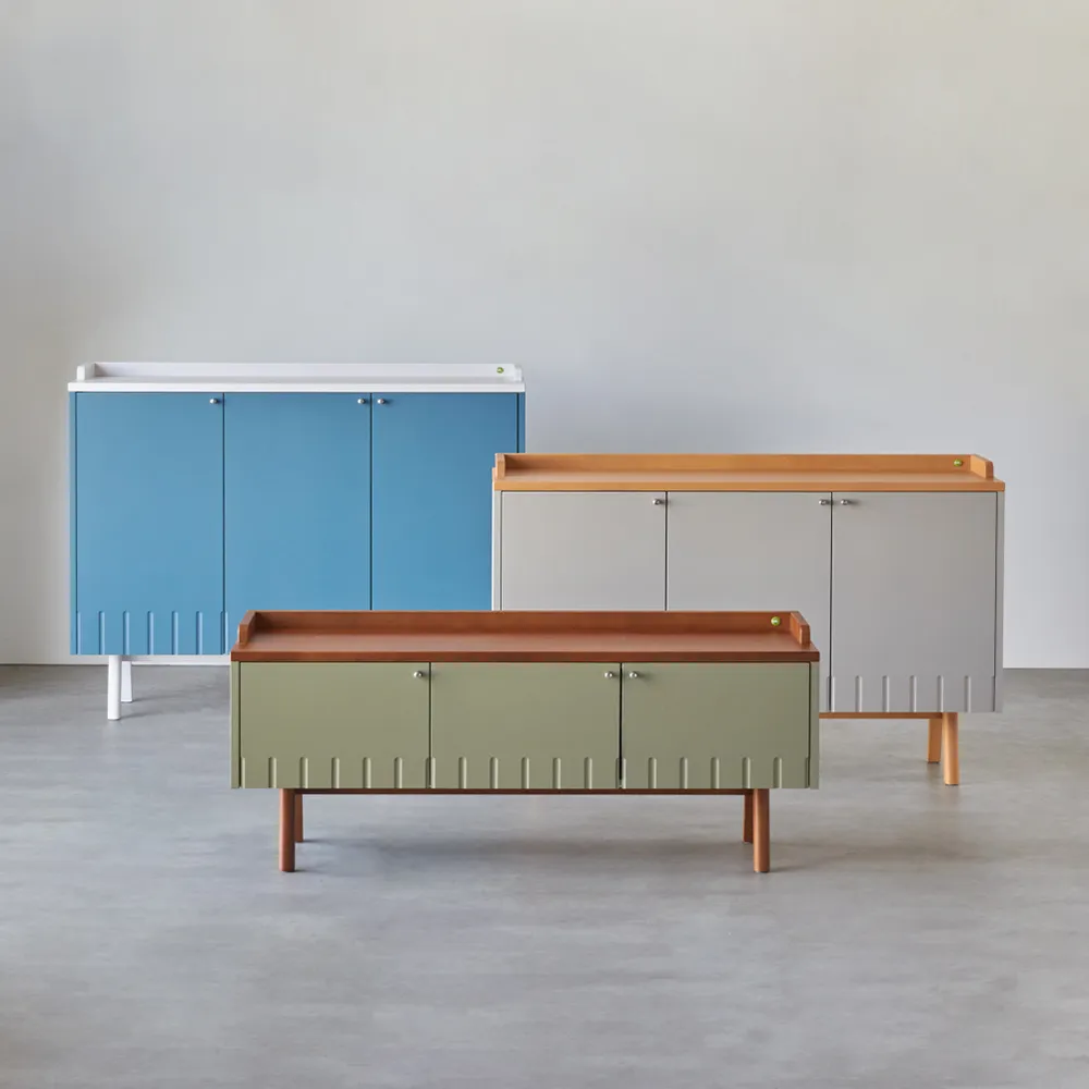 【有情門】STRAUSS Lab 夏綠地收納櫃 三門款 寬124cm 高57cm(製作期2-3週/實木/MIT/展示櫃/邊櫃/玄關櫃)