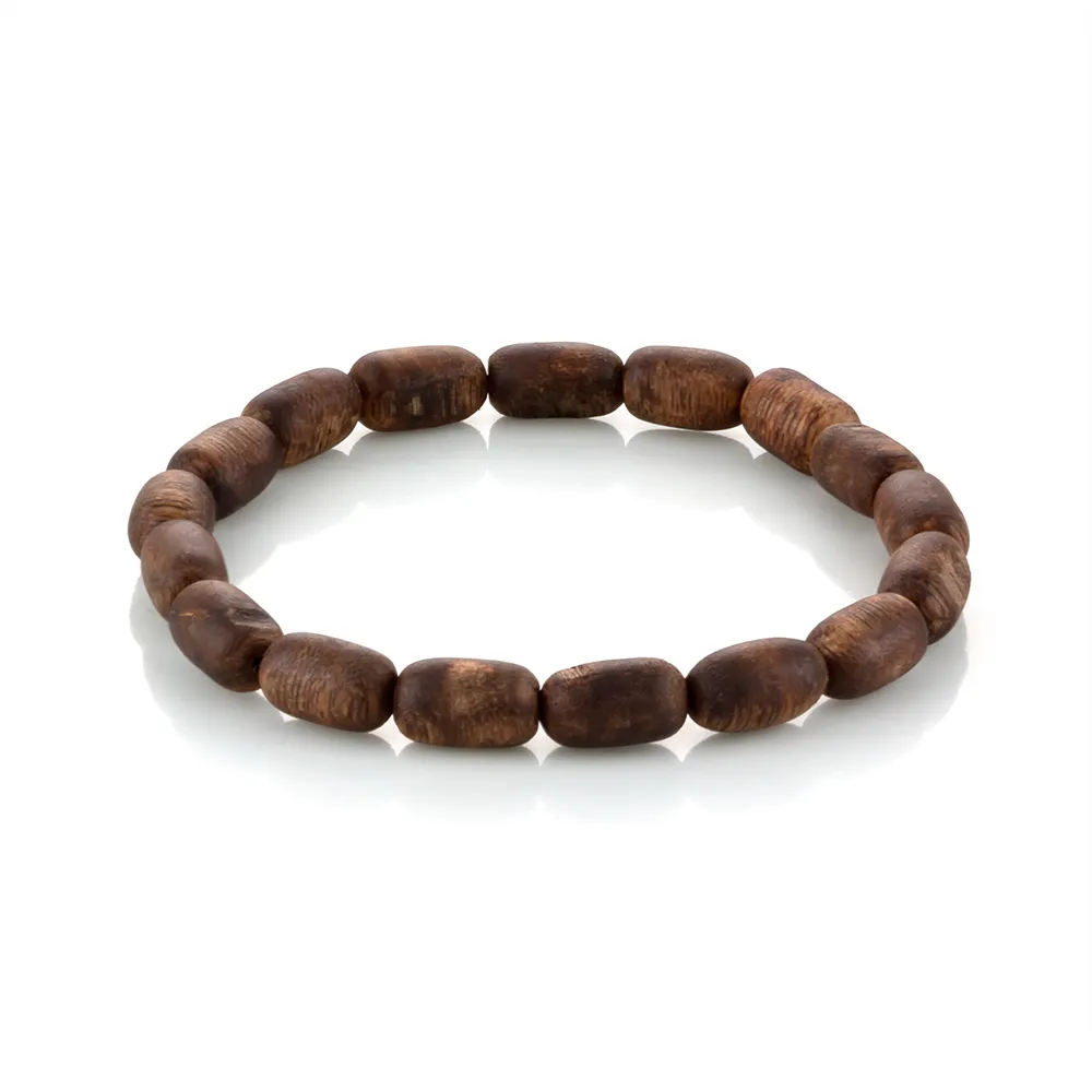 【Woogie武吉珠寶】天然綠棋楠沉香手鍊(隨形小榴疤7-8mm)