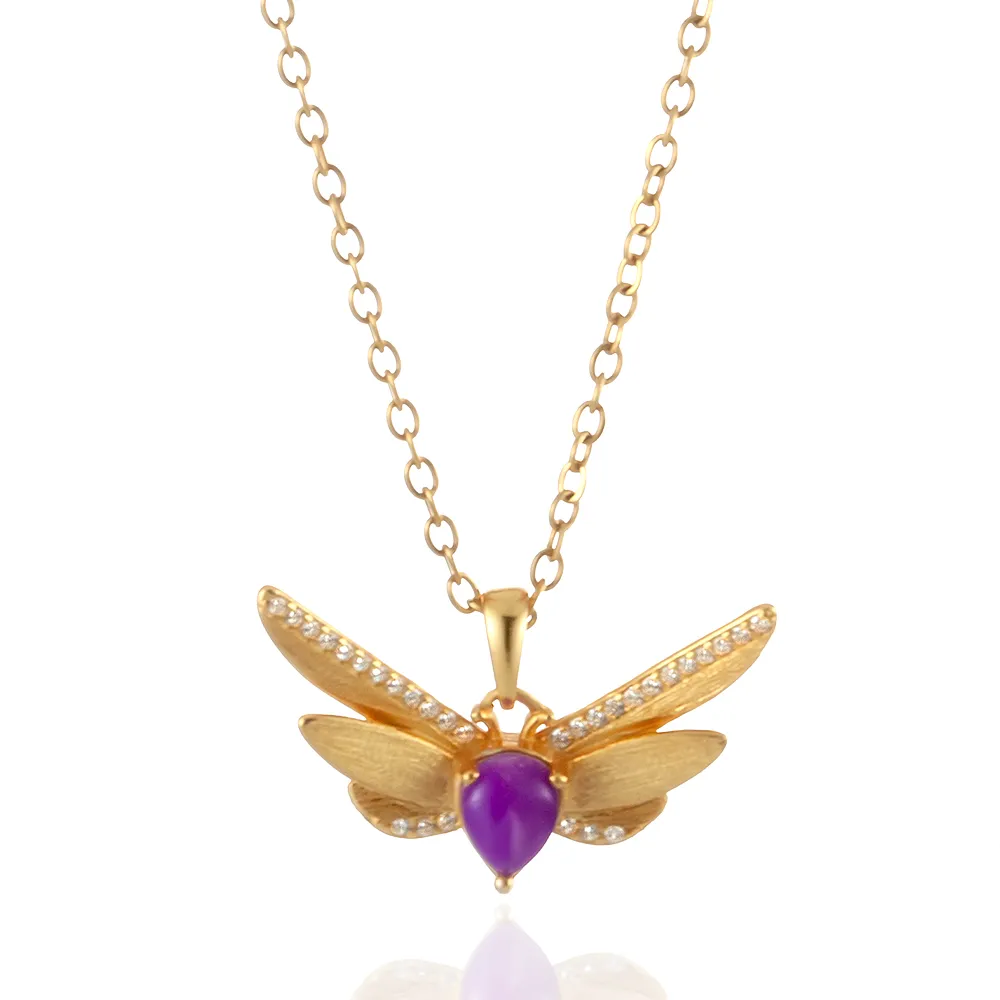 【Woogie武吉珠寶】精品天然舒俱萊水滴純銀項鍊(蛋面24x16mm)