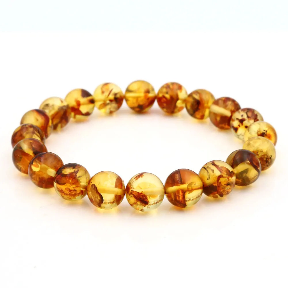 【JA-ME】天然琥珀 財運爆棚花珀手珠10mm