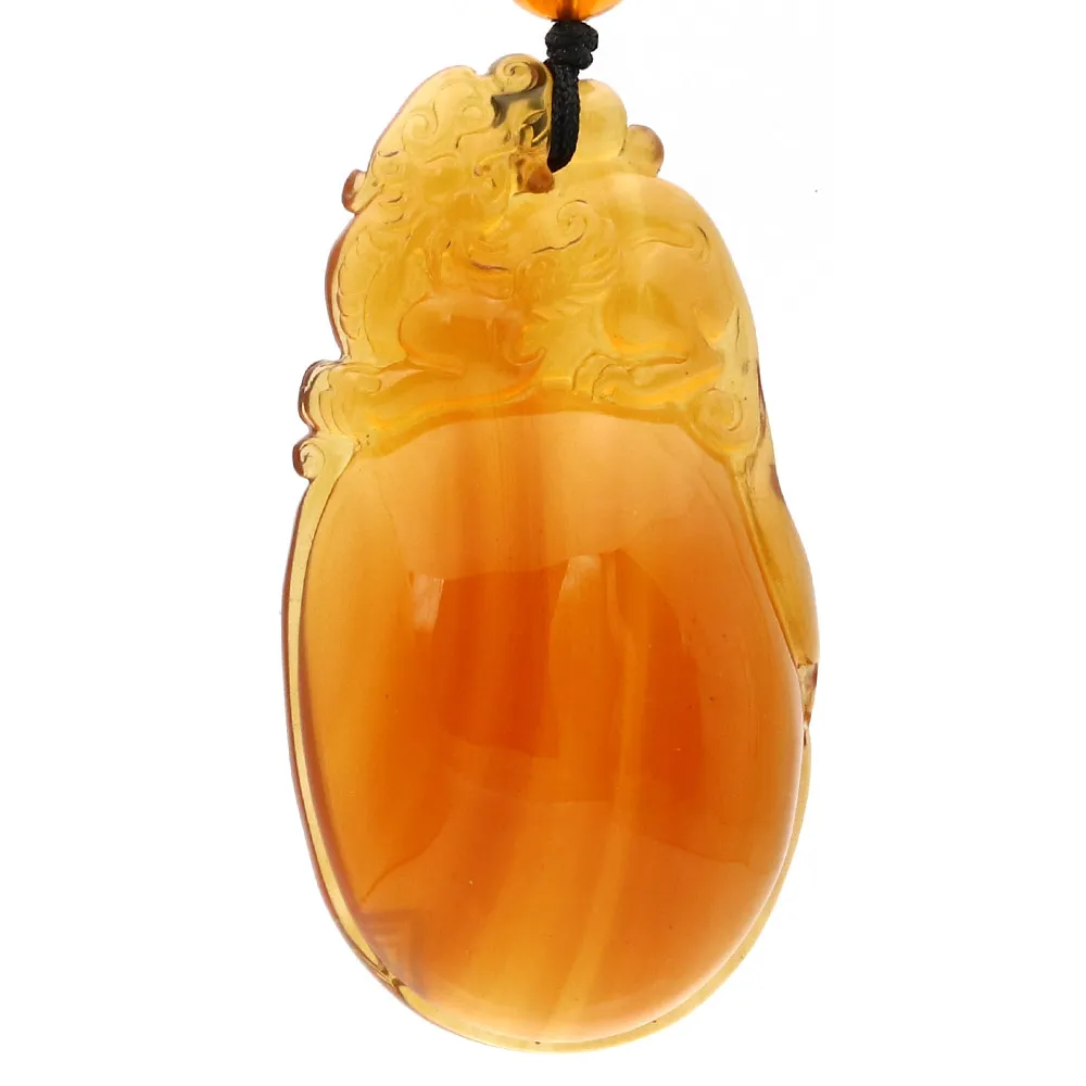 【JA-ME】天然琥珀 頂級橘紅蜜貔貅吊墜 17.7克