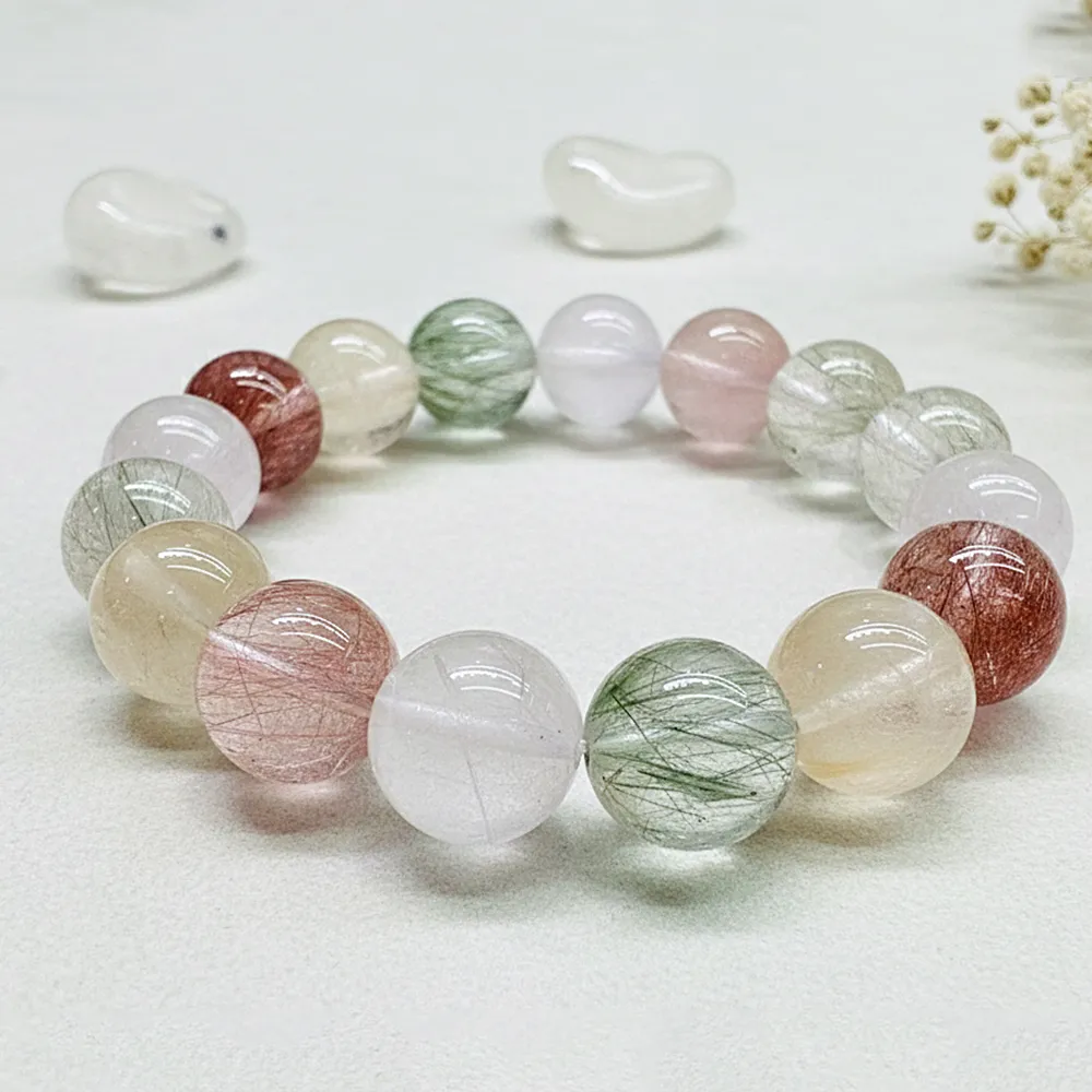 【赫本珠寶】($4888)拉絲彩兔毛手串