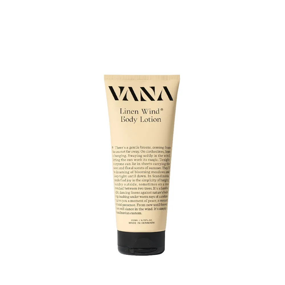 【VANA】亞麻風拂 植萃修護身體乳 草本木質調 200ml (丹麥直送/療癒香氣/滋潤不黏膩)