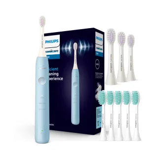 【Philips 飛利浦-momo獨家】官方直營 Sonicare輕柔舒敏音波震動牙刷-小彩刷藍HX2411/04送刷頭8入