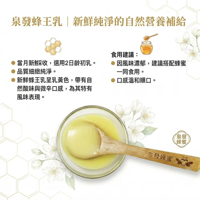 【CHYUANFA 泉發蜂蜜】國產認證蜂王乳500g (蜂王漿 外銷日本等級國產認證蜂王乳)