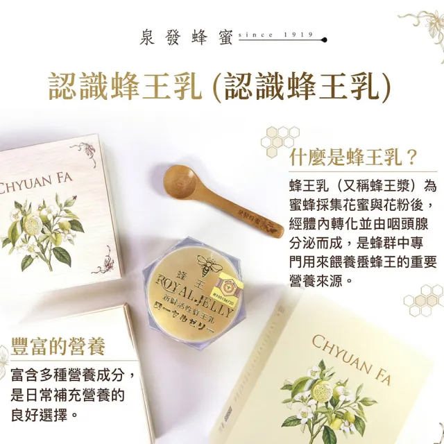 【CHYUANFA 泉發蜂蜜】國產認證蜂王乳500g (蜂王漿 外銷日本等級國產認證蜂王乳)