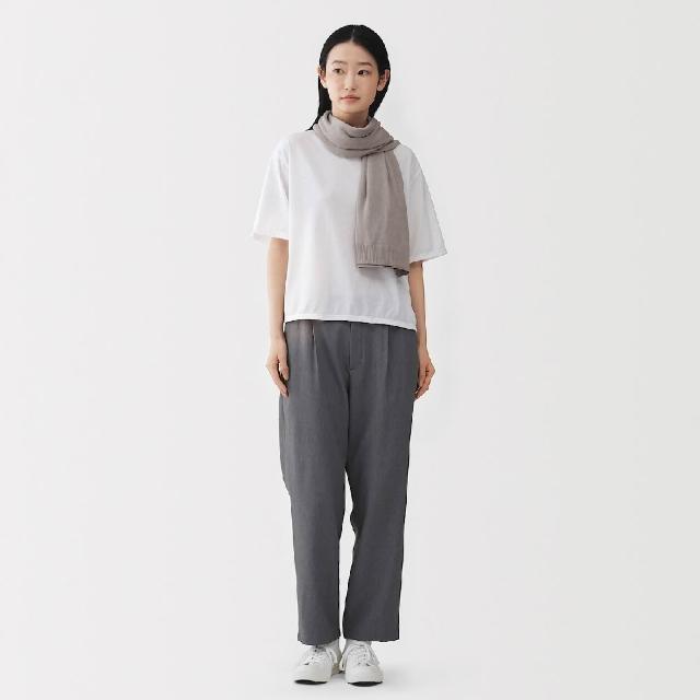 【MUJI 無印良品】強撚棉附扣短外套式披肩(白色/灰色/黑色/淺粉/淺黃/淺綠/煙燻藍/摩卡棕)