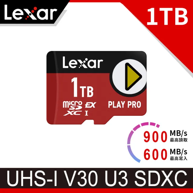 【Lexar 雷克沙】PLAY PRO microSDXC Express 1TB 超高速記憶卡(Switch 2專用)