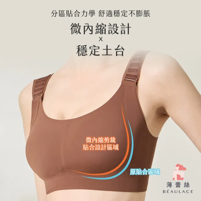 【beaulace 薄蕾絲】2件組-大胸顯小無鋼圈內衣 寵愛之名輕寵版(B-F罩杯可穿)
