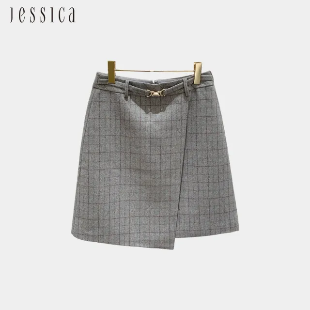 【JESSICA】氣質百搭顯瘦格紋短裙235105