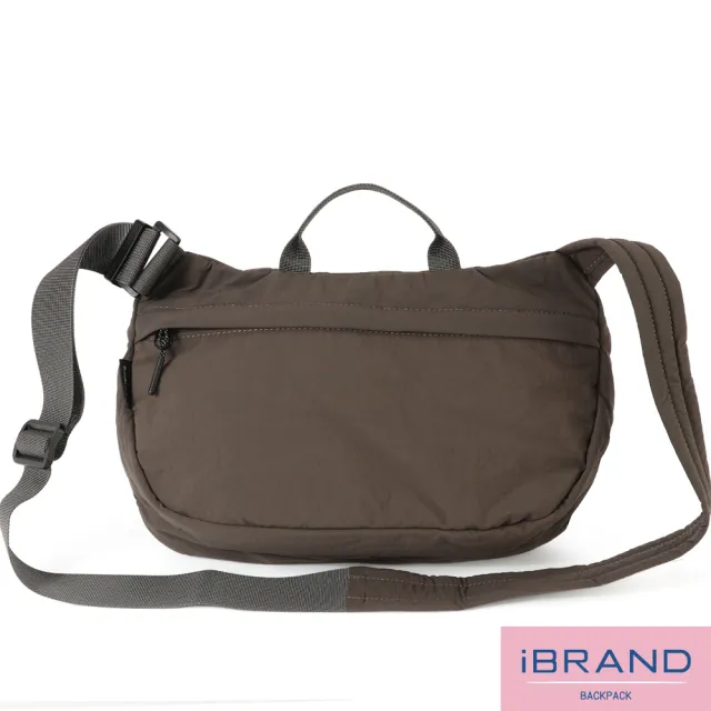 【iBrand】雙11 輕量大口袋側背包 斜背包 防潑水尼龍(多色任選)