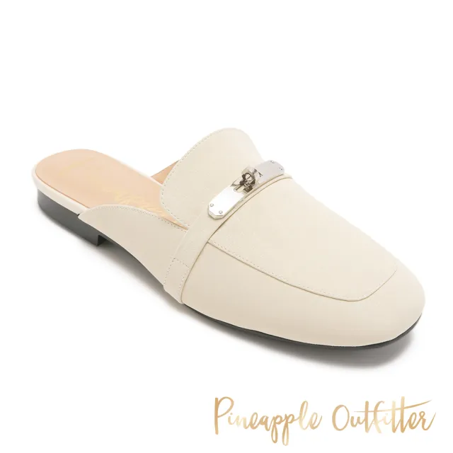 【Pineapple Outfitter】極簡質感飾扣穆勒鞋REYNARD(白色)