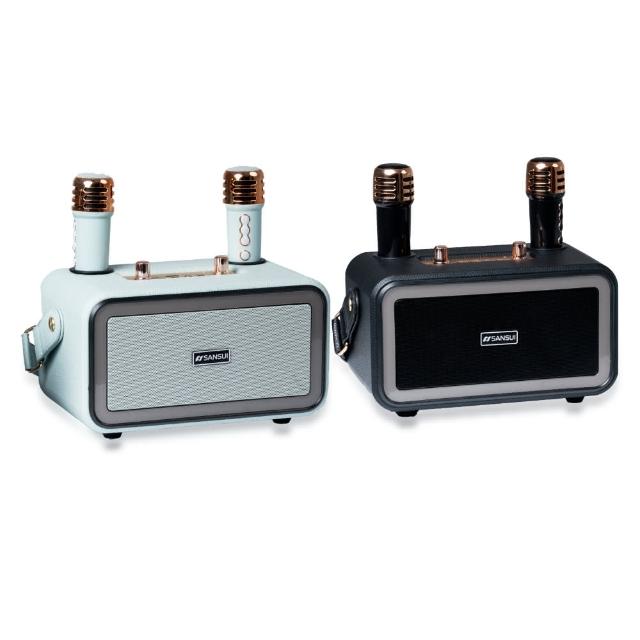 【SANSUI 山水】百變小歌姬｜無線行動KTV/藍牙喇叭/卡拉OK/一鍵消原音(SKTV-K33)