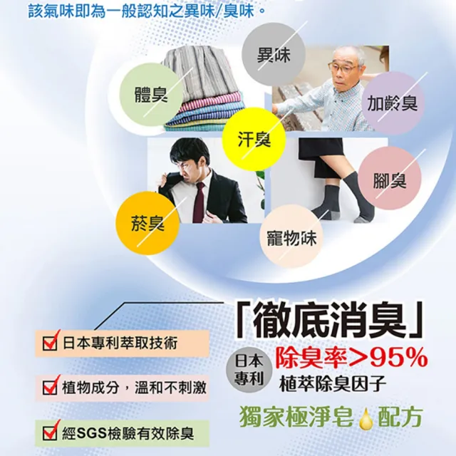 【南僑水晶】極淨除臭液體洗衣精補充包800gX1包(天然/環保/低敏/除臭/香氛/運動機能衣適用)