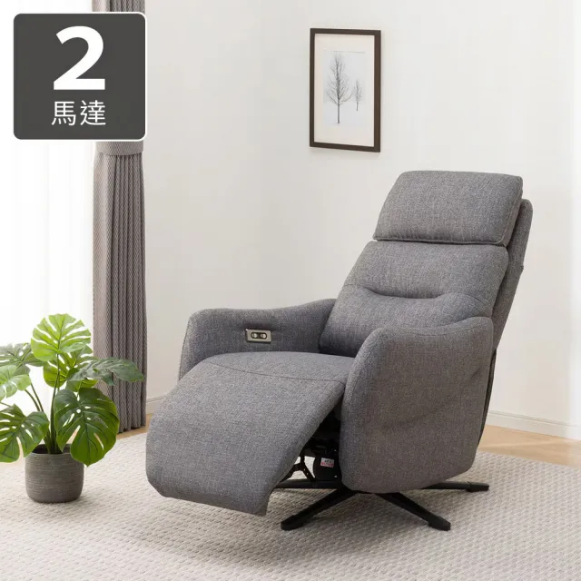 【NITORI 宜得利家居】◎防潑水貓抓布 布質1人用電動沙發 個人椅 2馬達 LE01-2 布 DGY(貓抓布)