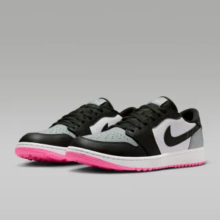 【NIKE 耐吉】運動鞋 高爾夫球鞋 男鞋 AIR JORDAN 1 LOW G 緩震 喬丹 低筒 白黑色 (DD9315119)