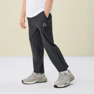【GIORDANO 佐丹奴】童裝涼感彈力抗UV運動長褲(10 原子灰)