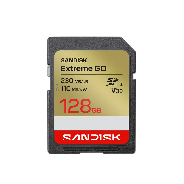 【SanDisk 晟碟】SANDISK Extreme® GO SD UHS-I 128GB 記憶卡(公司貨)