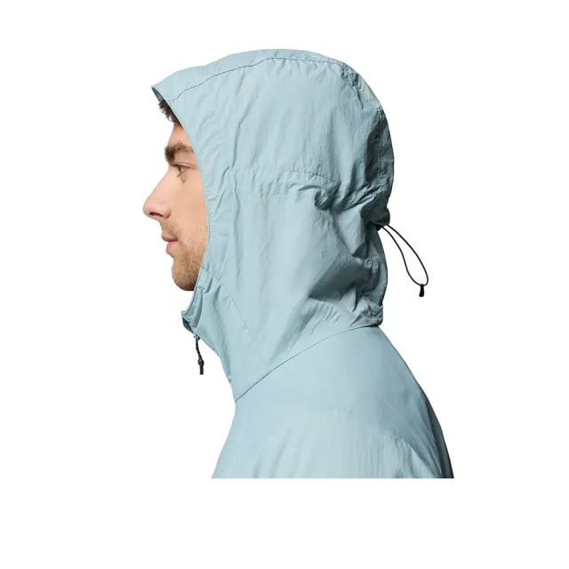 【Columbia 哥倫比亞】男款-超防曬UPF50防潑水風衣-Loop Trail ™ II Windbreaker-霧綠色(UWE94840MG/KS)