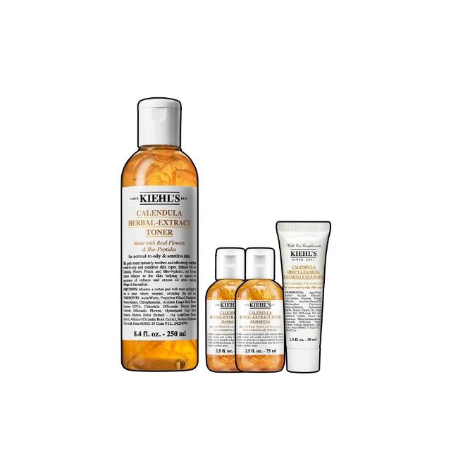 【Kiehl’s 契爾氏】官方直營 金盞花植物精華化妝水250ml限搶組(Kiehl’s/化妝水/保濕舒緩)