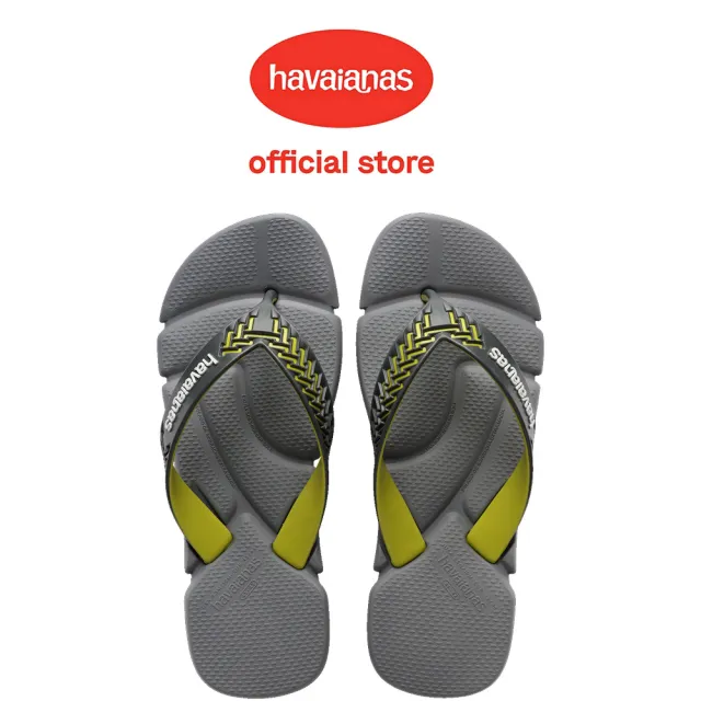 【havaianas 哈瓦仕】拖鞋 男鞋 夾腳拖 寬帶 貼合腳型 舒適無負壓 Power 2.0 灰 4145492-3744M (哈瓦士)