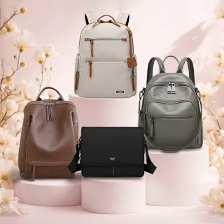 【CROSS】買一送一 限量1折 頂級小牛皮皮革尼龍後背包肩背包 全新專櫃展示品 (買包送夾/吹風機)