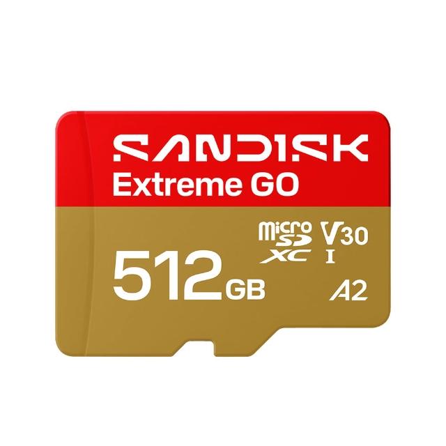 【SanDisk 晟碟】SANDISK Extreme☆ GO microSD™ UHS-I 512GB 記憶卡(公司貨)
