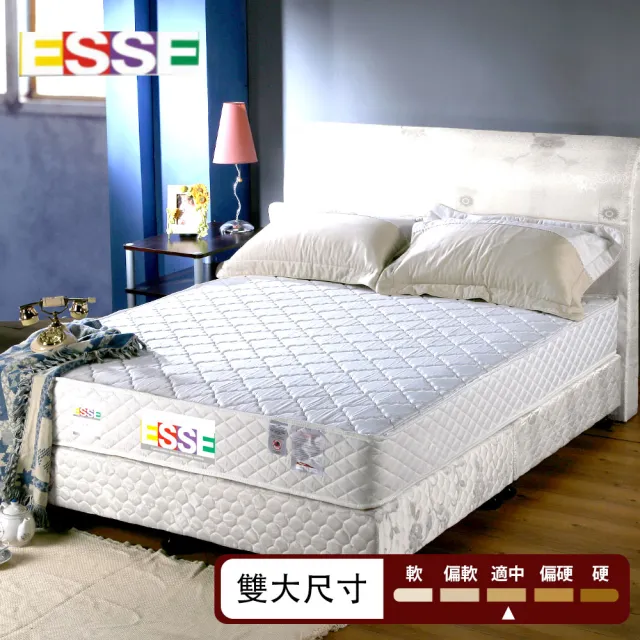 【ESSE 御璽】台灣製雙人加大抗菌手工獨立筒床墊6x6.2尺x20cm-入門款