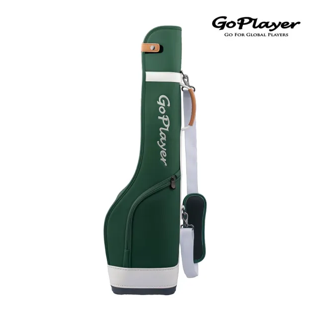 【GoPlayer】精緻皮革半截槍袋-黑.淺藍.綠.淺棕 (肩背式槍袋 高爾夫球槍包)