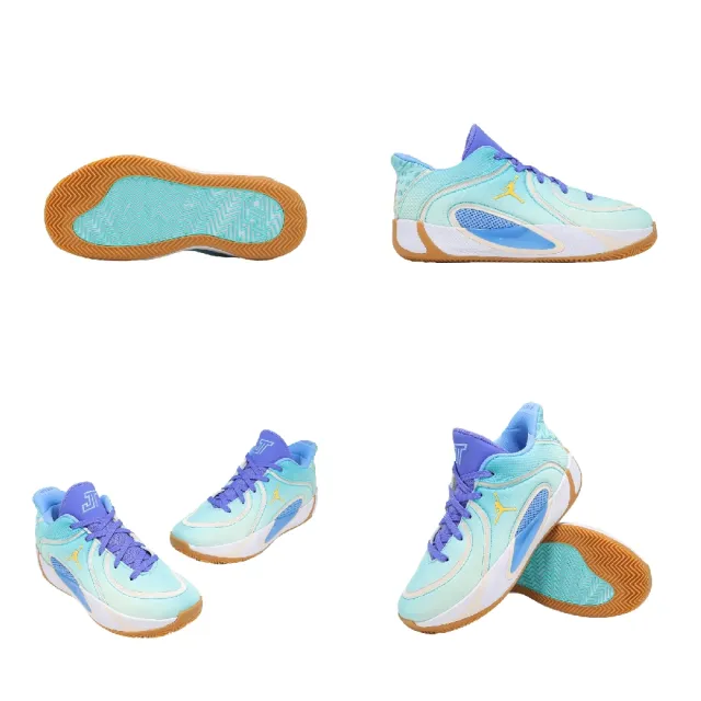 【NIKE 耐吉】籃球鞋 Jordan Tatum 4 SE BG 大童 女鞋 綠 紫 膠底 IU2365-300