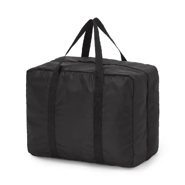 【MUJI 無印良品】可折疊撥水加工旅用波士頓包(適用75L拉桿箱)黑色黒34×44×26ｃｍ