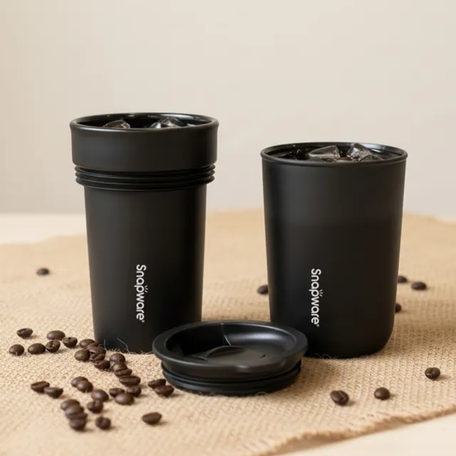 【CorelleBrands 康寧餐具】SNAPWARE 雙層隔熱陶瓷芯享杯400ml-(四色任選)