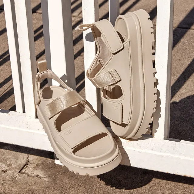 【UGG】涼鞋女鞋 厚底涼鞋 防水涼鞋 GoldenGlow 海鹽白 UG1152685SSAL