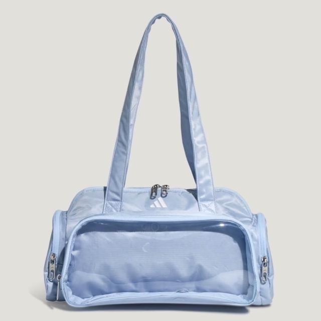 【adidas 愛迪達】Ita X- Body Bag 側背包 肩背 斜背 淺藍 透明口袋 收納(KX9622)