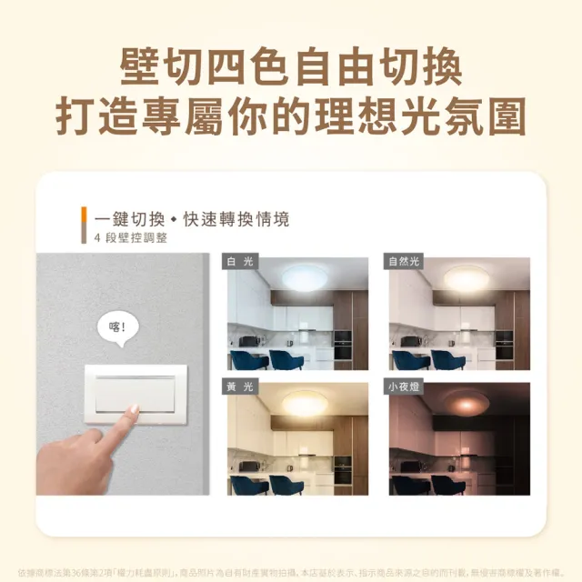 【DanceLight 舞光】1入 50W 星鑽 遙控吸頂燈 遙控調光調色 壁切 吸頂燈 5-7坪 全電壓