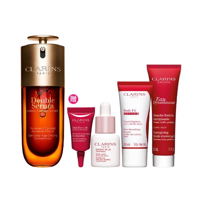 【CLARINS 克蘭詩】全新 經典黃金雙萃精華50ml(抗老/保濕/週年慶)