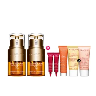 【CLARINS 克蘭詩】黃金亮眼萃20mlX2囤貨組(眼部精華/眼膜/黑眼圈)