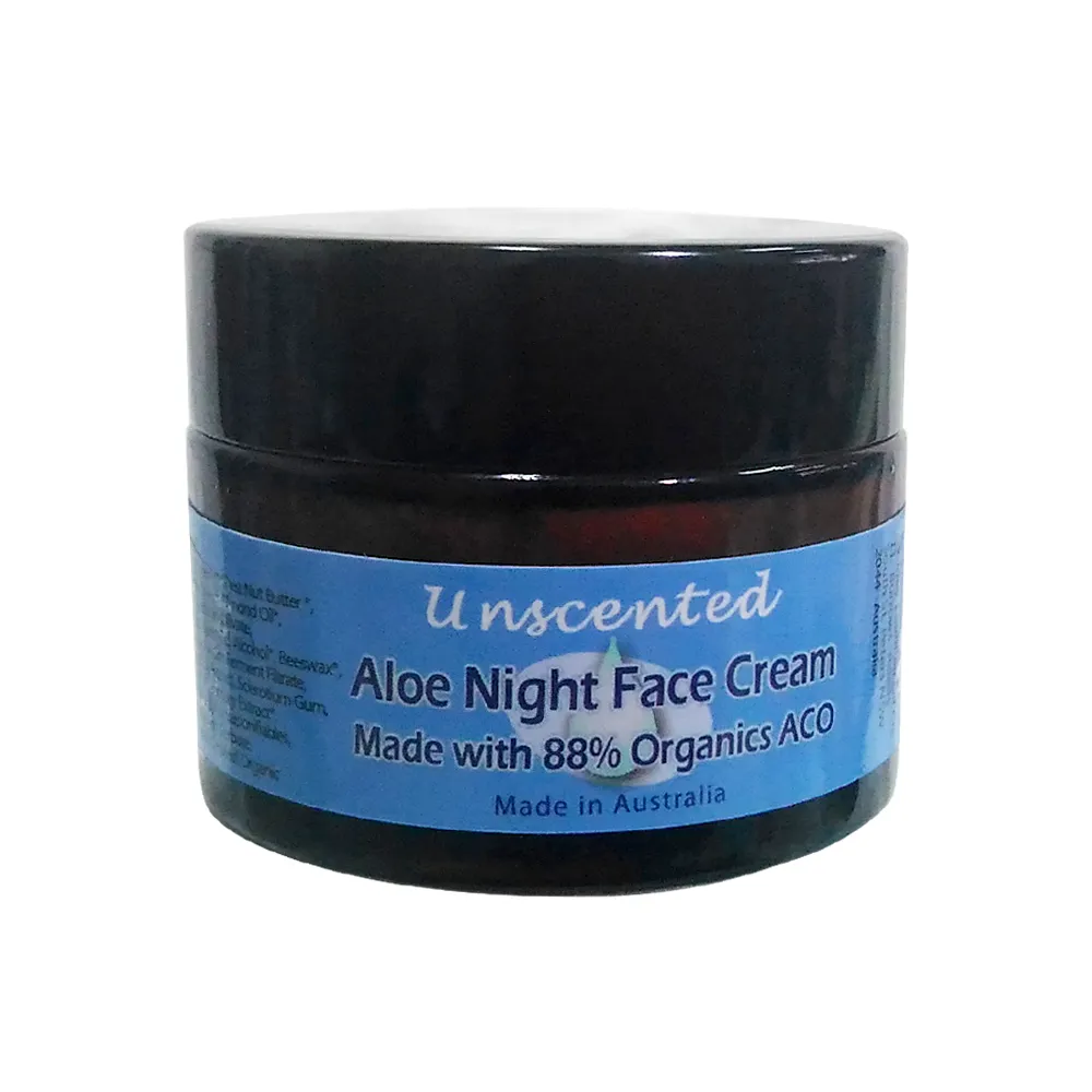 【BodyTemple 身體殿堂】無香味臉部蘆薈滋潤晚霜50g(88%有機成份-適一般與乾性肌膚)