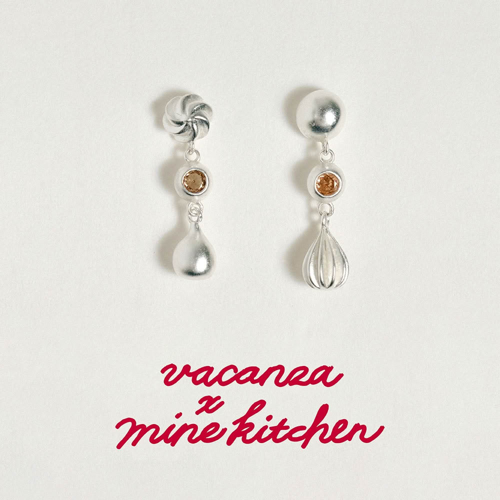 【vacanza】mine kitchen聯名|925純銀|檸檬覆盆莓 垂墜純銀耳環 (抗過敏 母親節禮物 生日禮物)