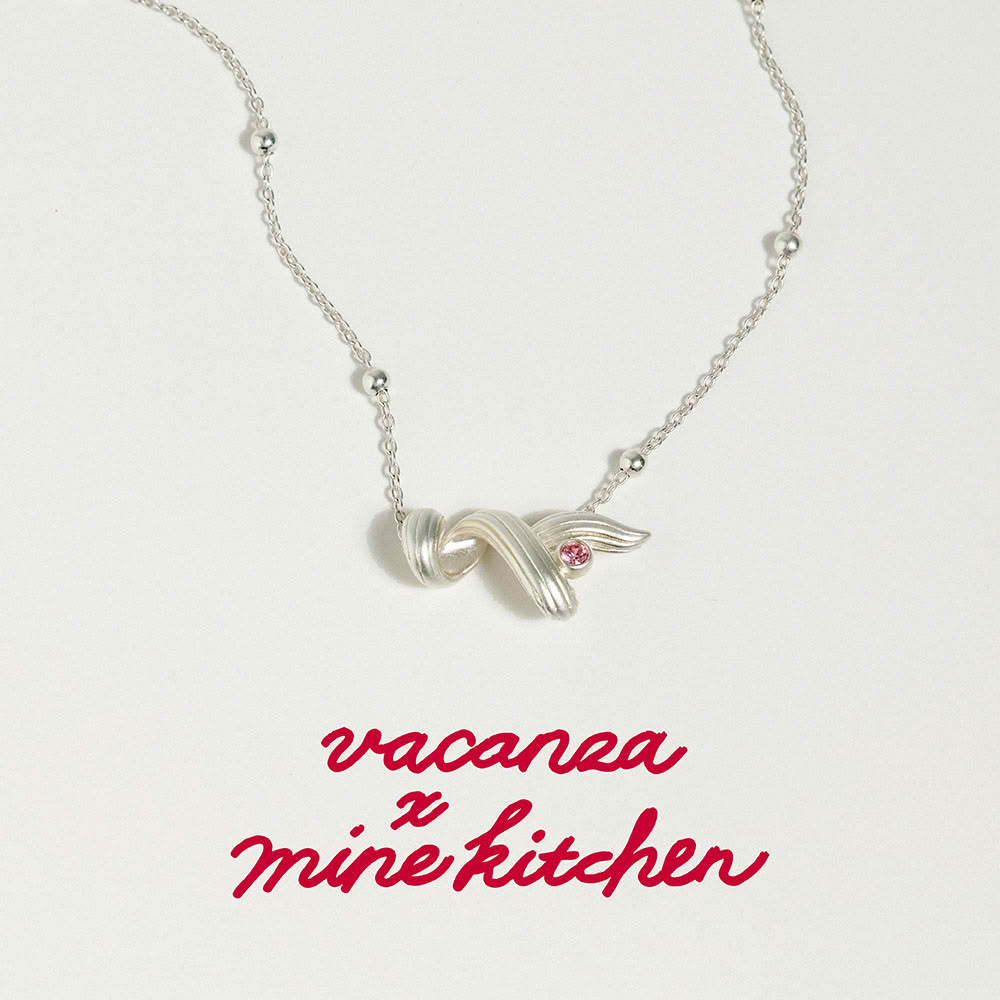【vacanza】mine kitchen聯名|925純銀|蜜桃烏龍 純銀項鍊 (抗過敏 母親節禮物 生日禮物)