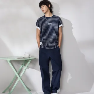 【CONVERSE】運動 休閒 短袖 T恤 上衣 STRIPE LOGO TEE OBSIDIAN(UCJ690-695)