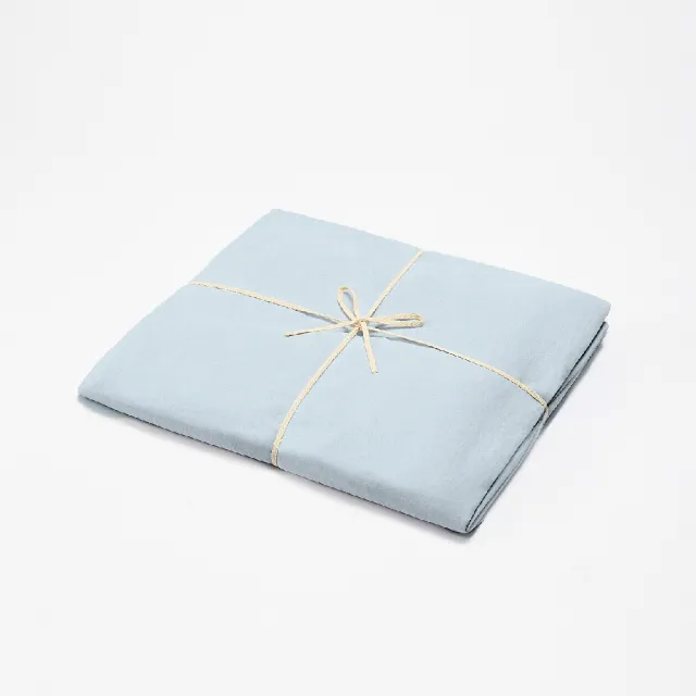 【MUJI 無印良品】涼感床包/D(灰色/藍色)