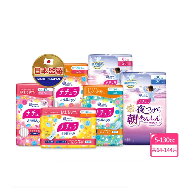 【日本大王】Natura娜舒雅輕失禁吸水棉x4入組(漏尿護墊 限量樋口裕子聯名款)
