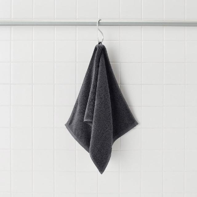 【MUJI 無印良品】棉圈絨雙線織面用巾/可吊掛(灰色/柔白/粉米/深藍/綠色/墨黑)
